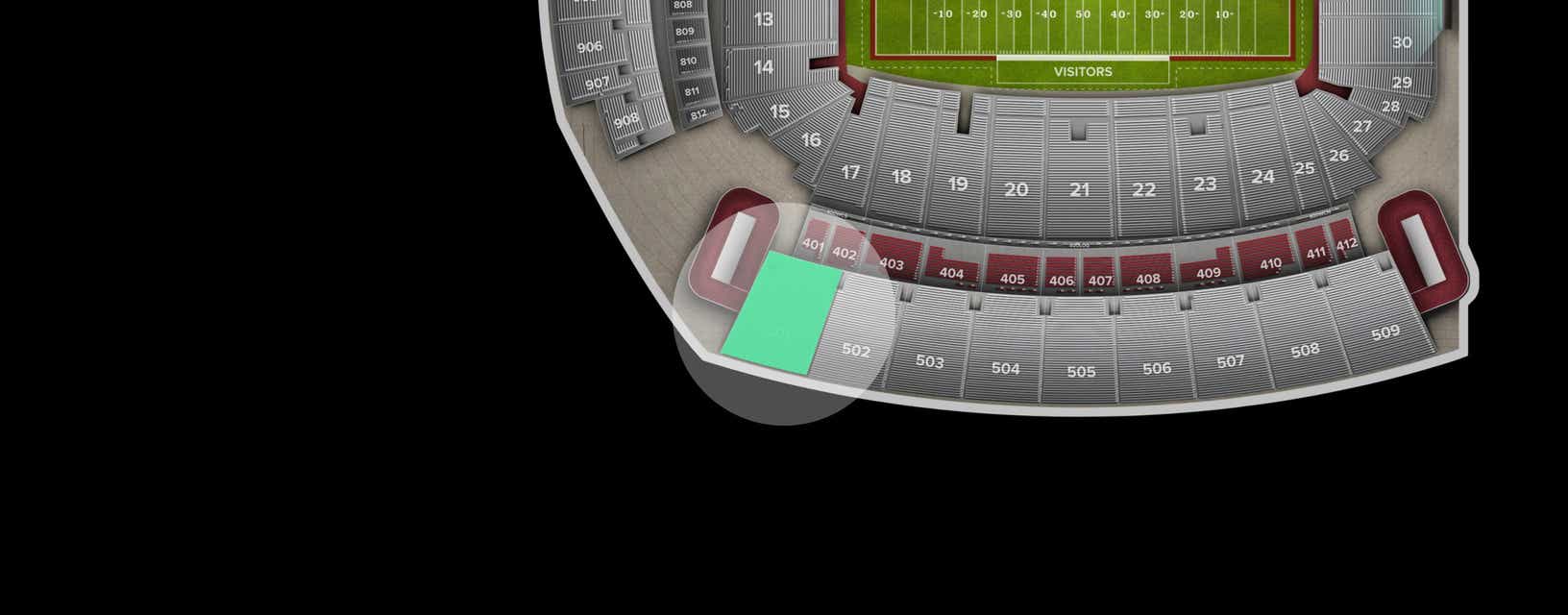 Seat view from Upper Sideline