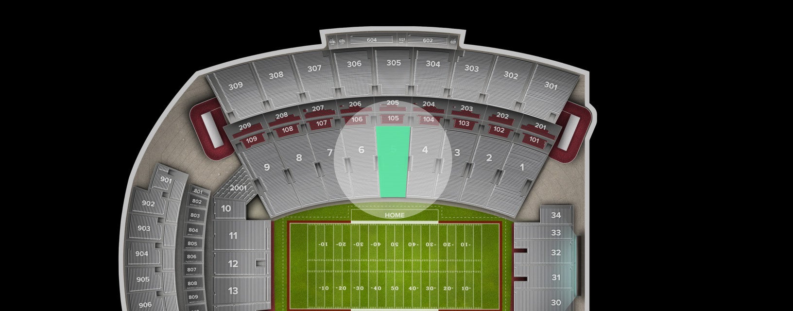 Seat view from Lower Sideline