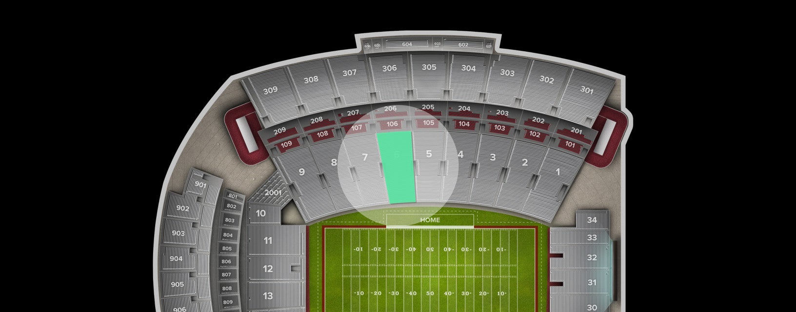 Seat view from Lower Sideline