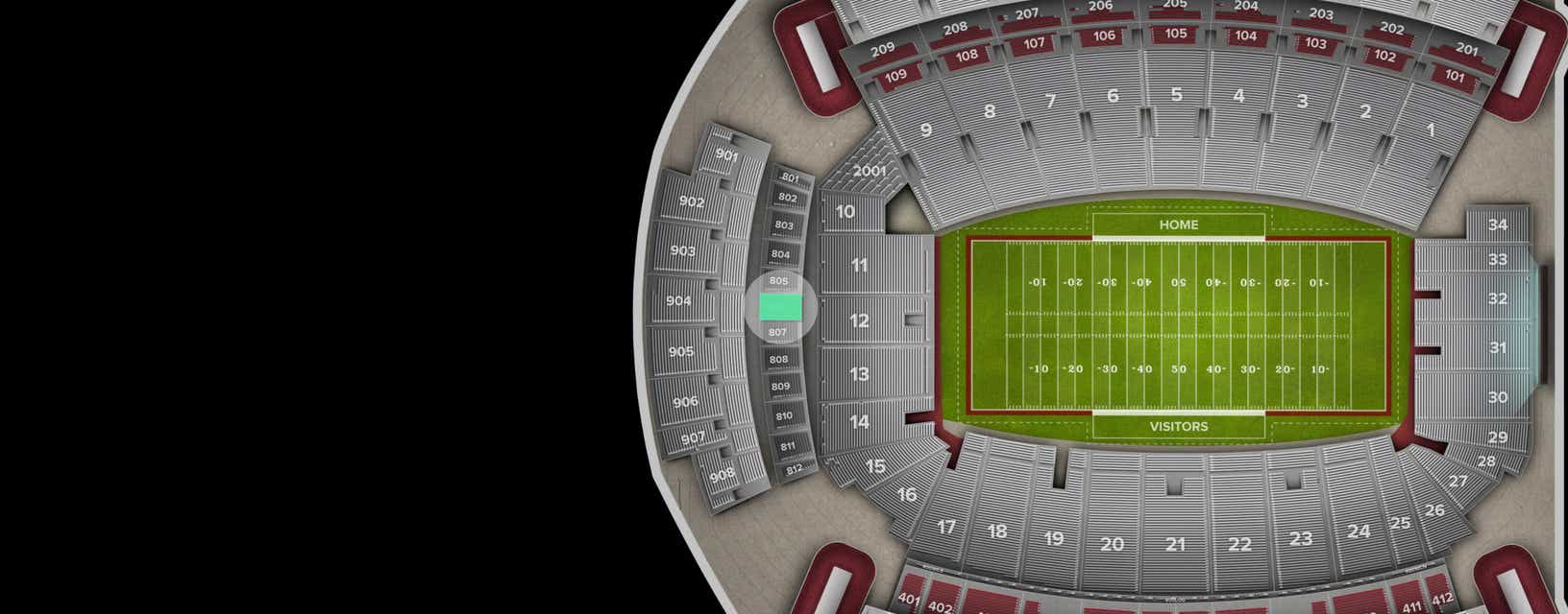 Seat view from In the Zone