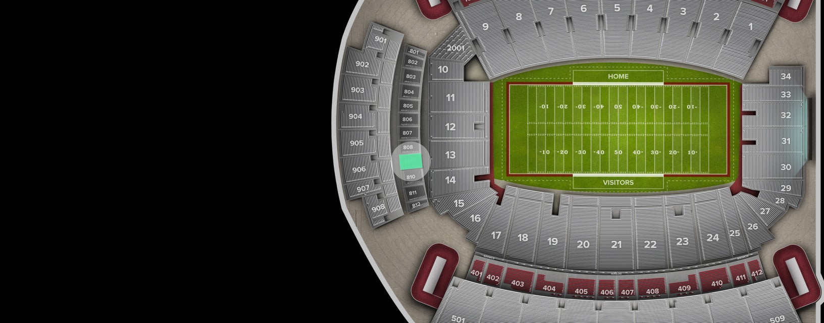 Seat view from In the Zone
