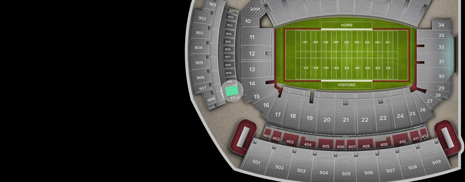 Seat view from In the Zone