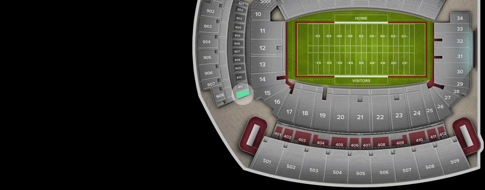Seat view from In the Zone
