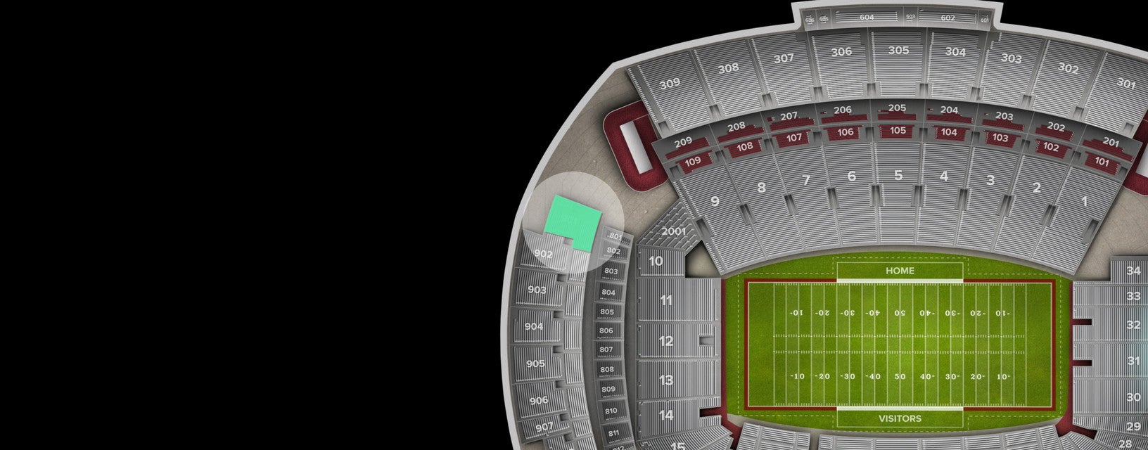 Seat view from Terrace End Zone