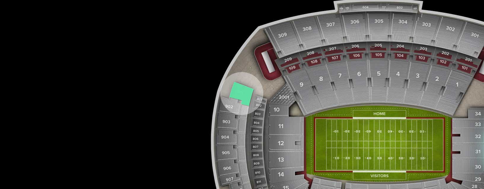 Seat view from Terrace End Zone