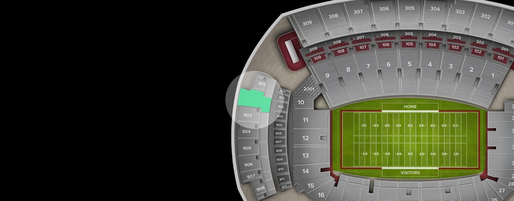 Seat view from Terrace End Zone