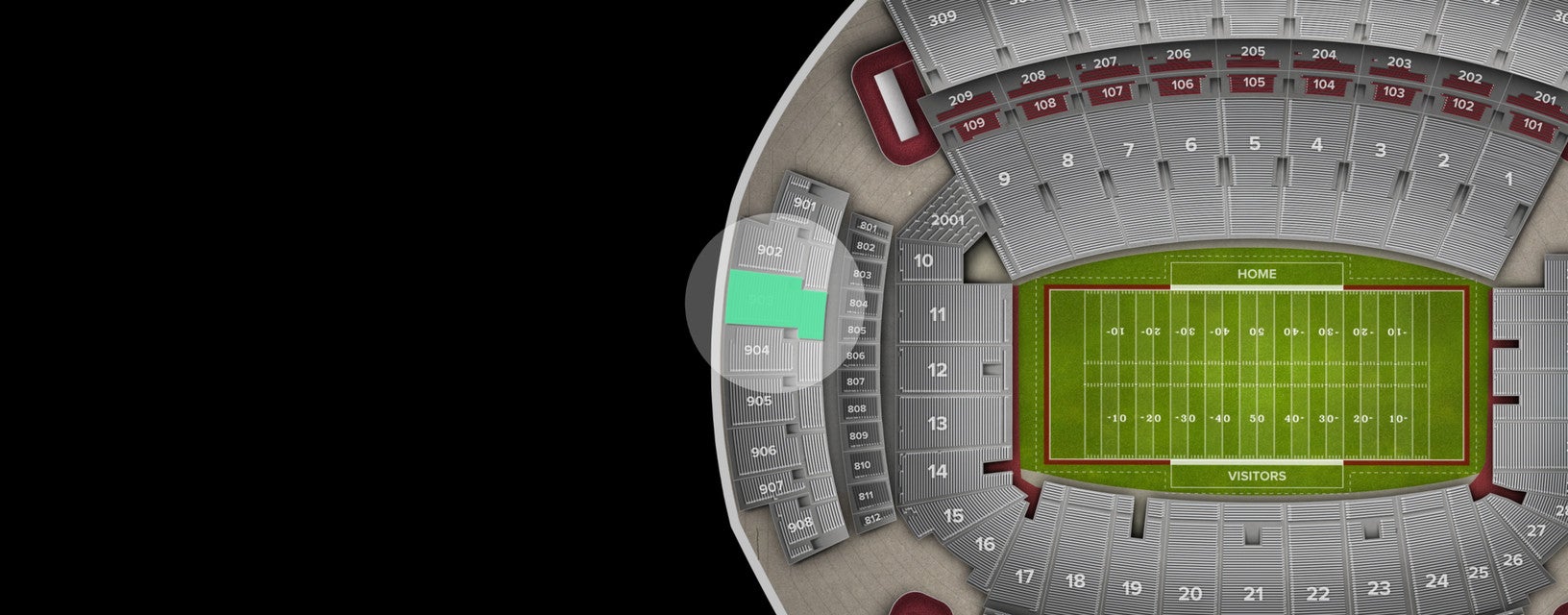 Seat view from Terrace End Zone