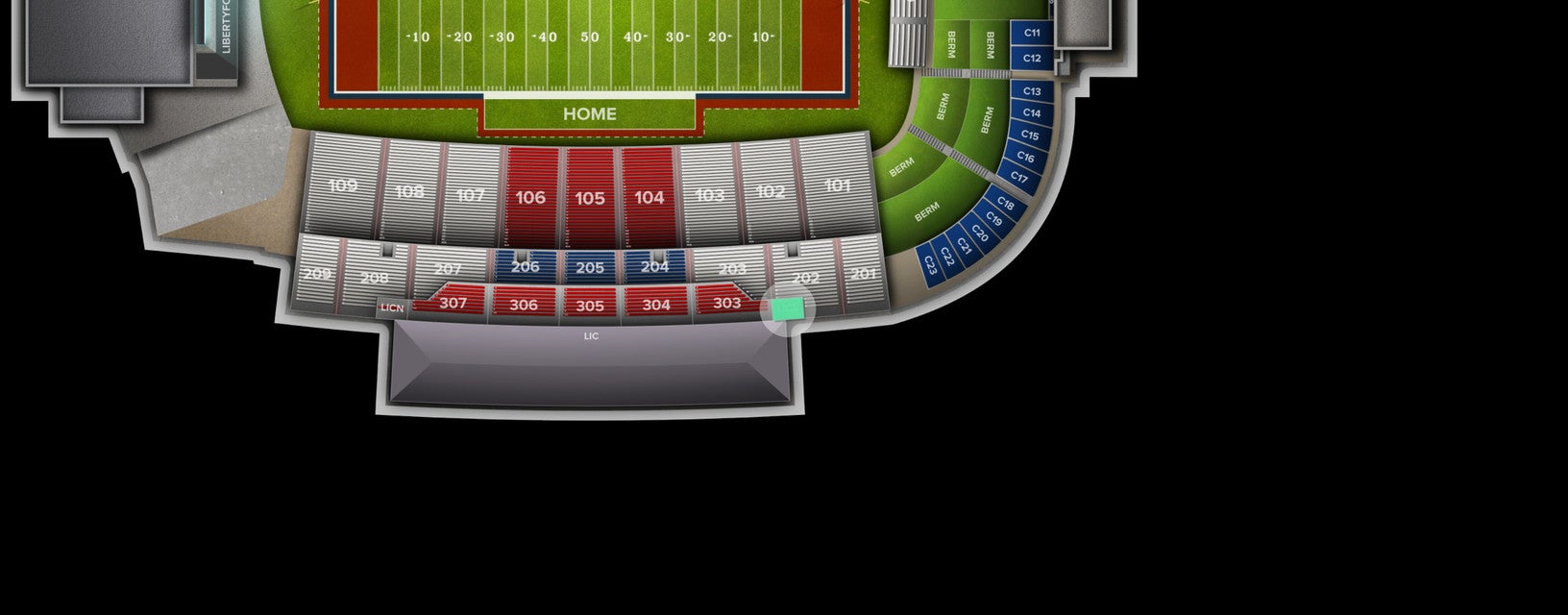 Seat view from Section