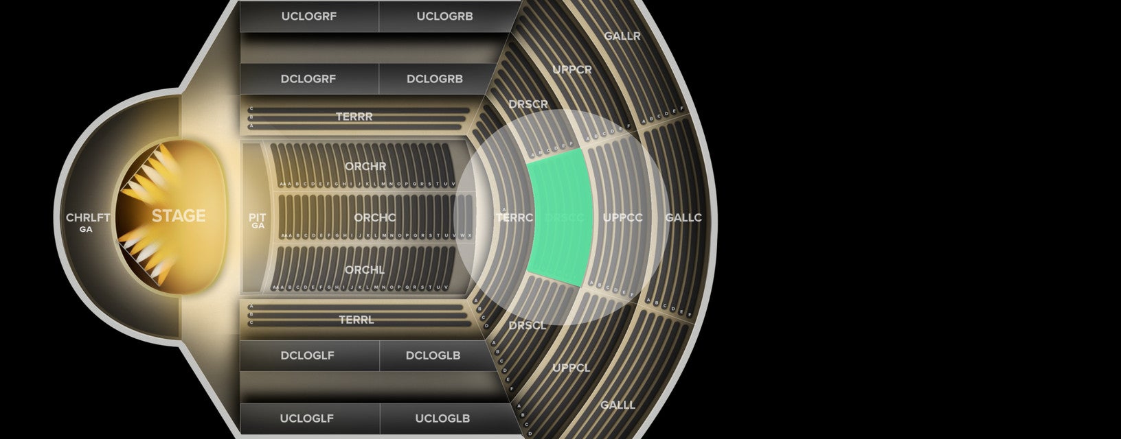 Seat view from Dress Circle Center