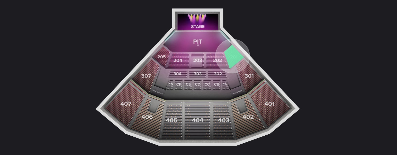 Seat view from Section