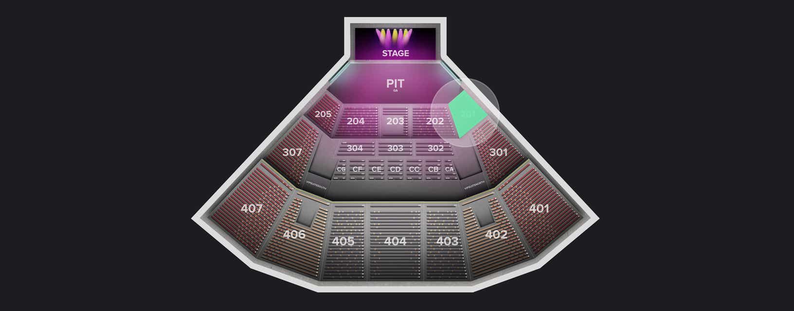 Seat view from Section
