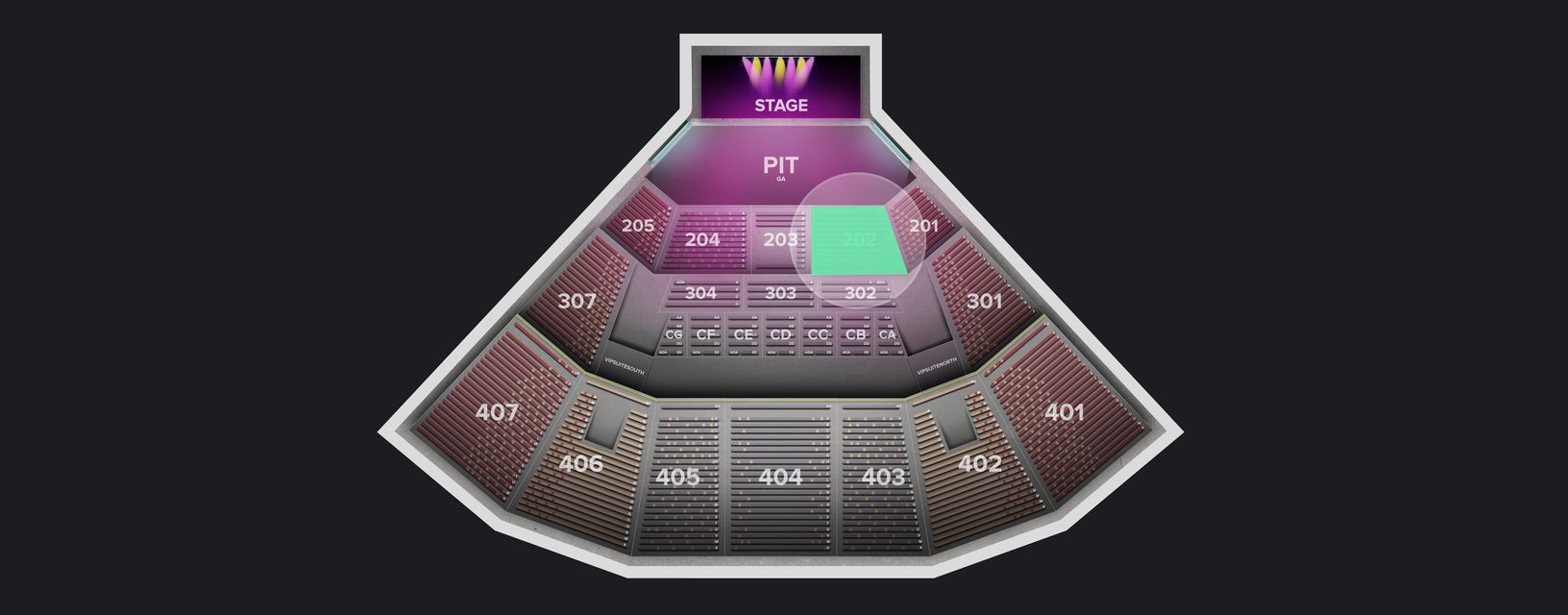 Seat view from Section