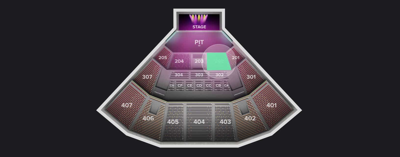 Seat view from Section