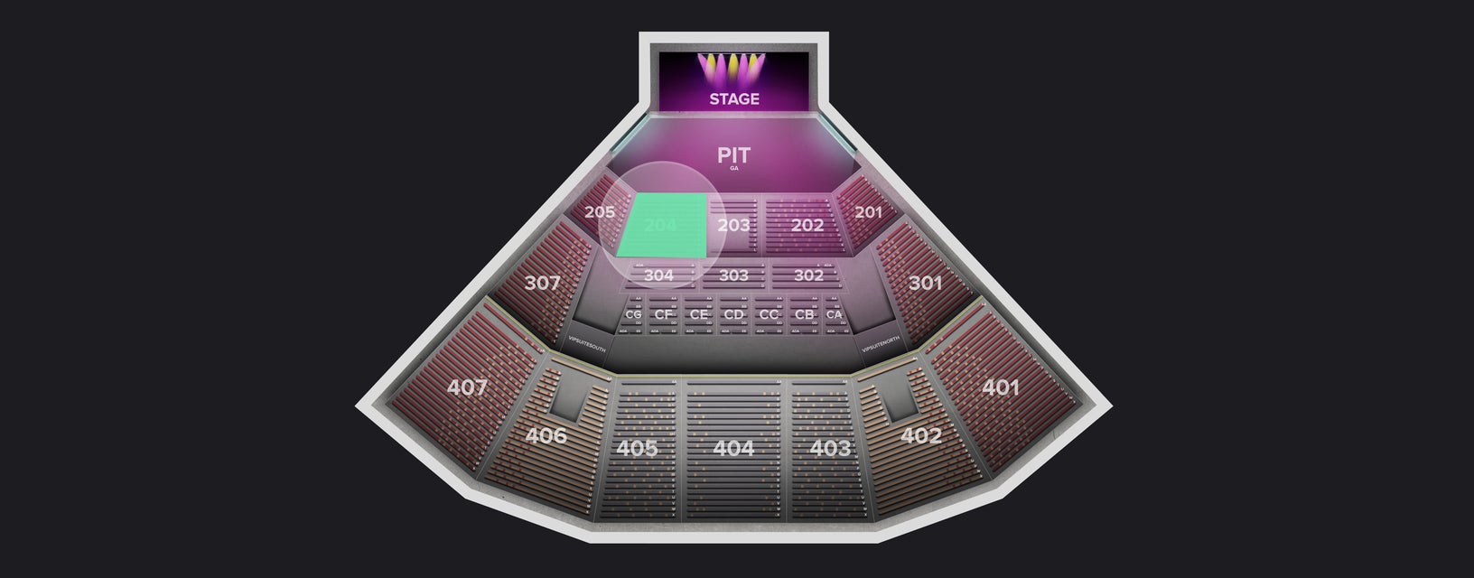 Seat view from Section