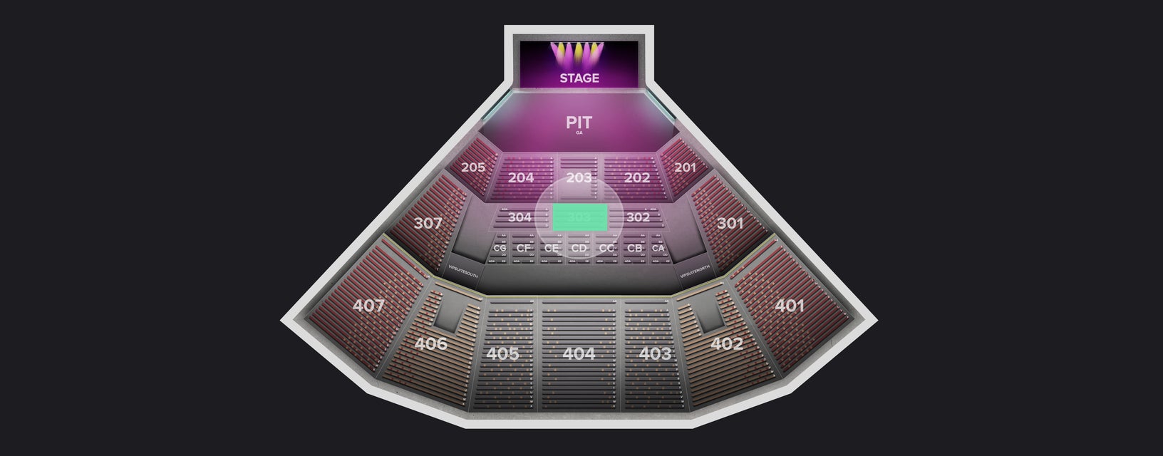 Seat view from Section