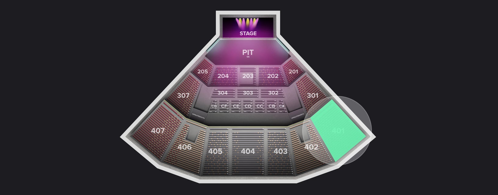 Seat view from Section