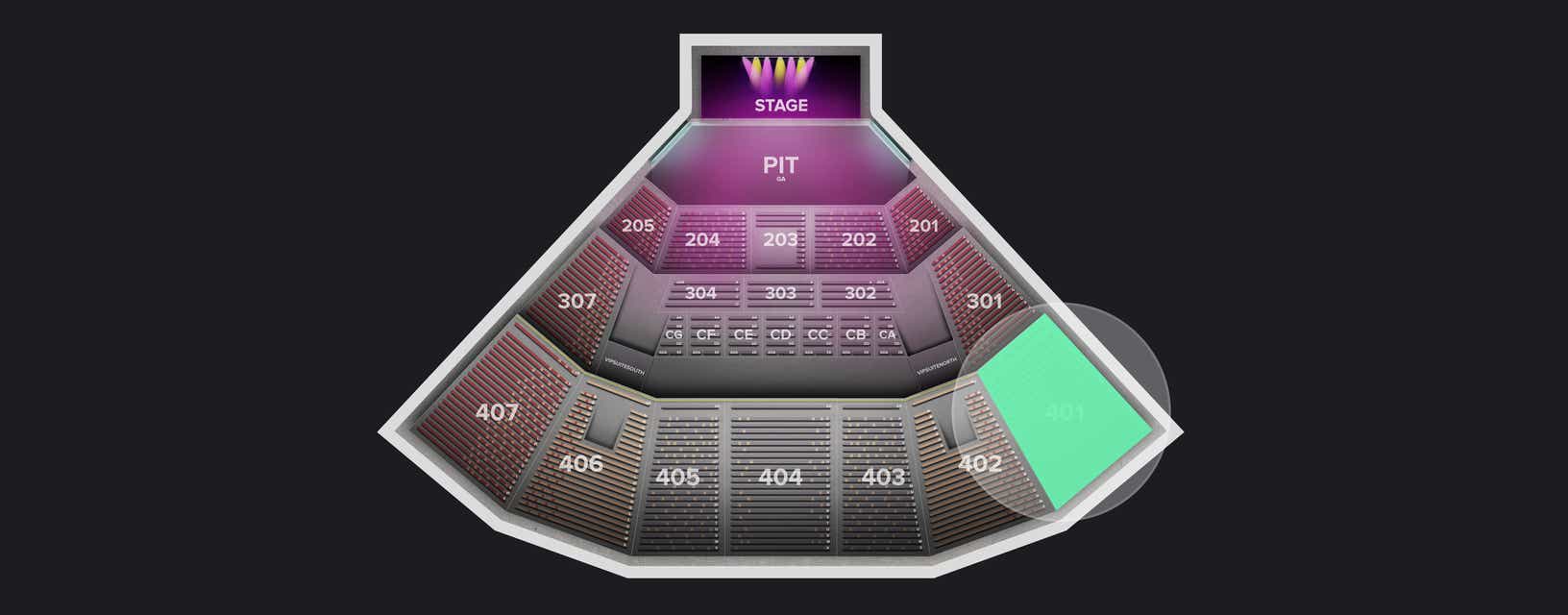 Seat view from Section