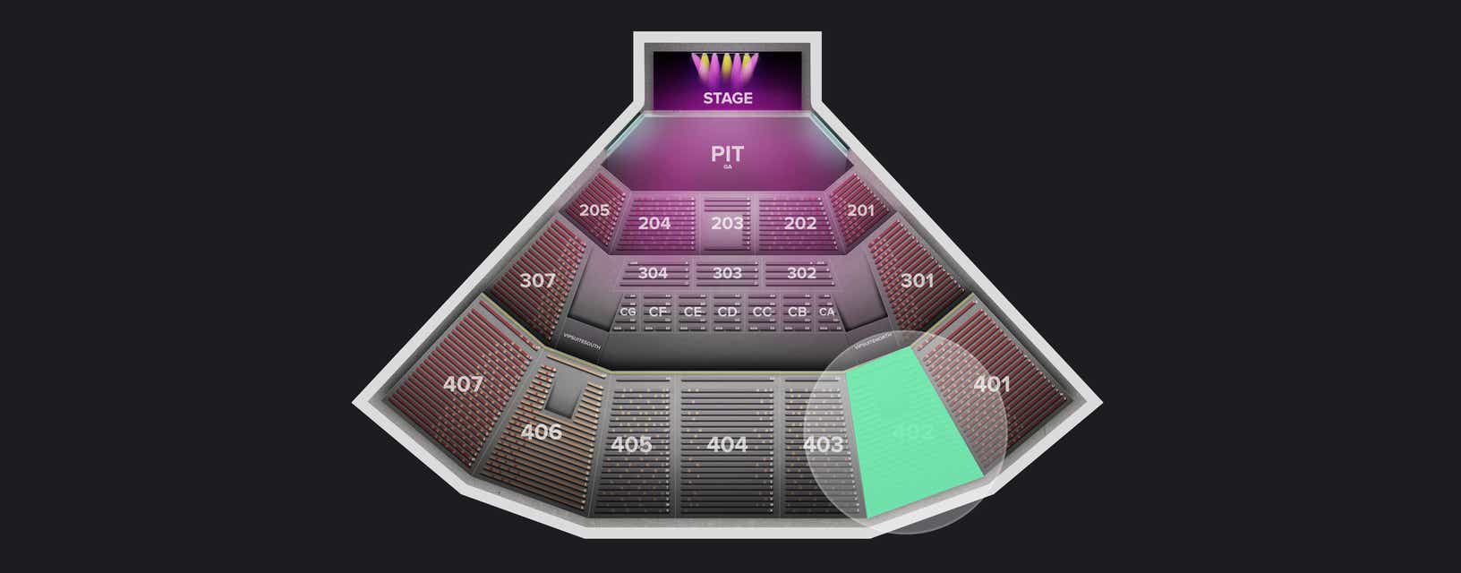 Seat view from Section