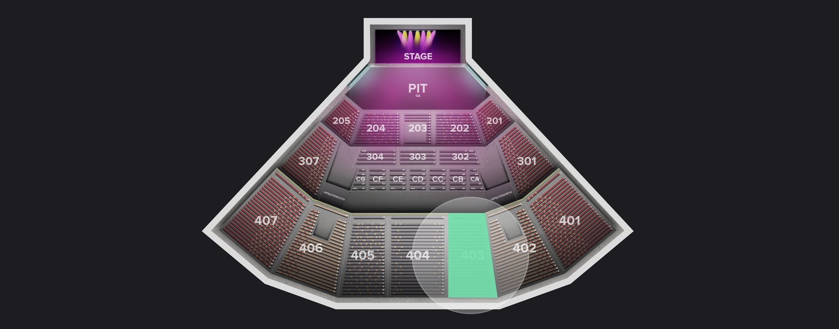 Seat view from Section