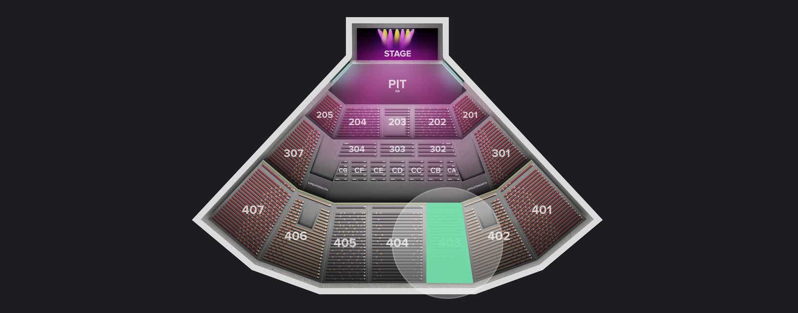 Seat view from Section