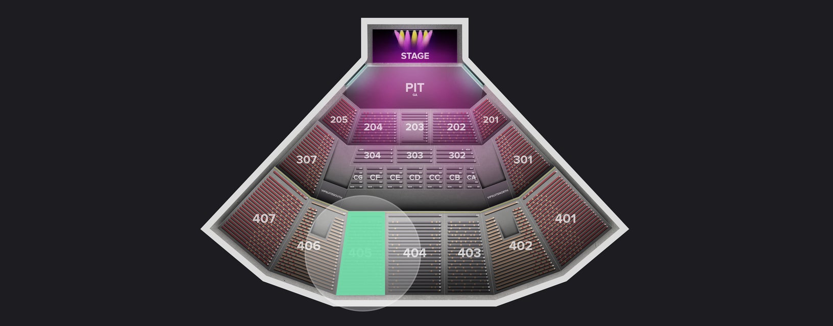 Seat view from Section