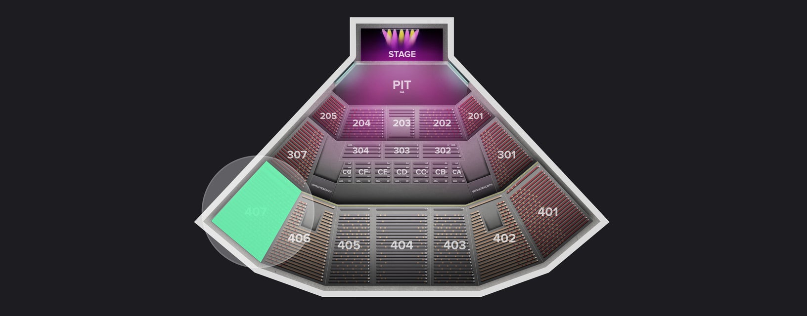 Seat view from Section