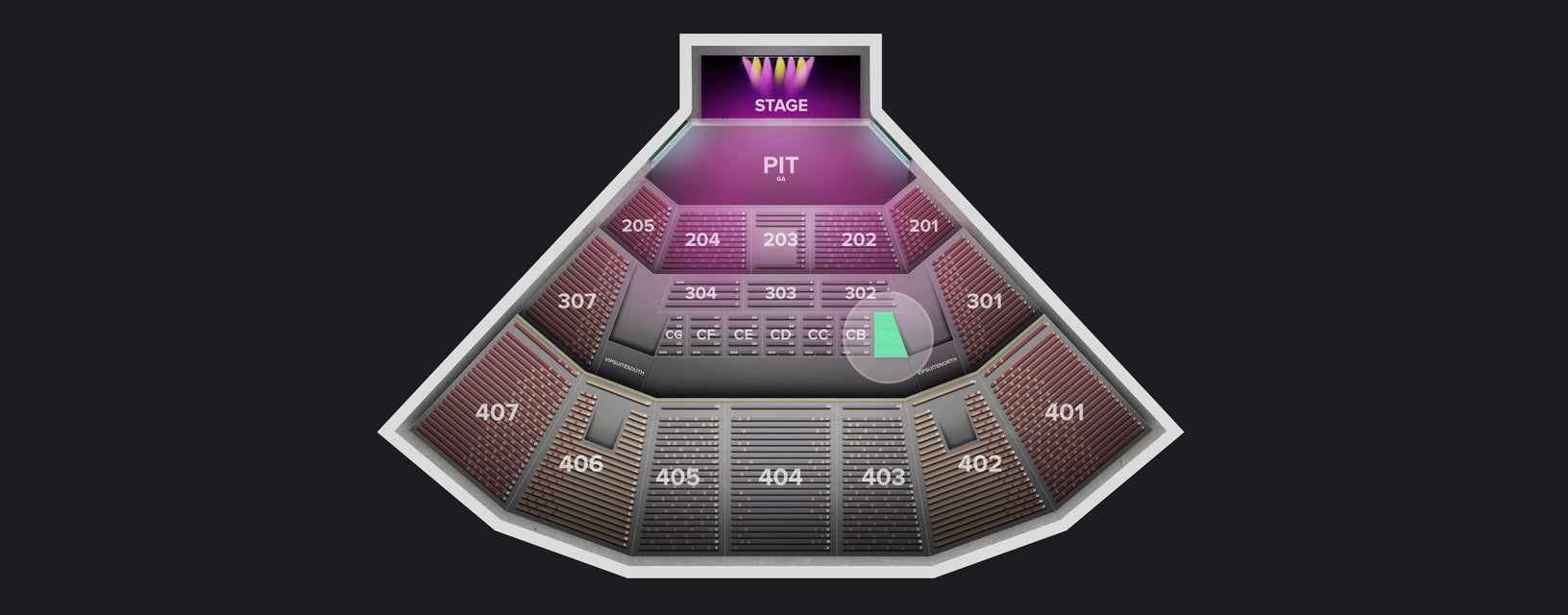 Seat view from Suites