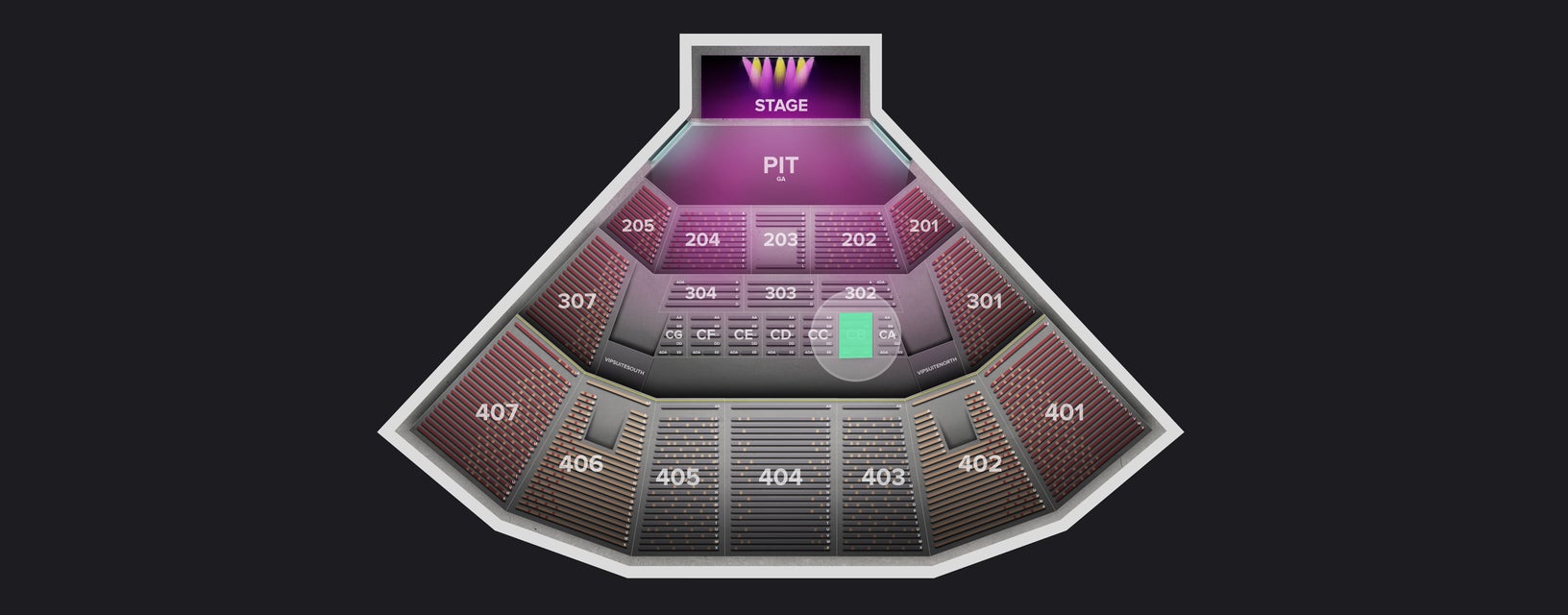 Seat view from Suites