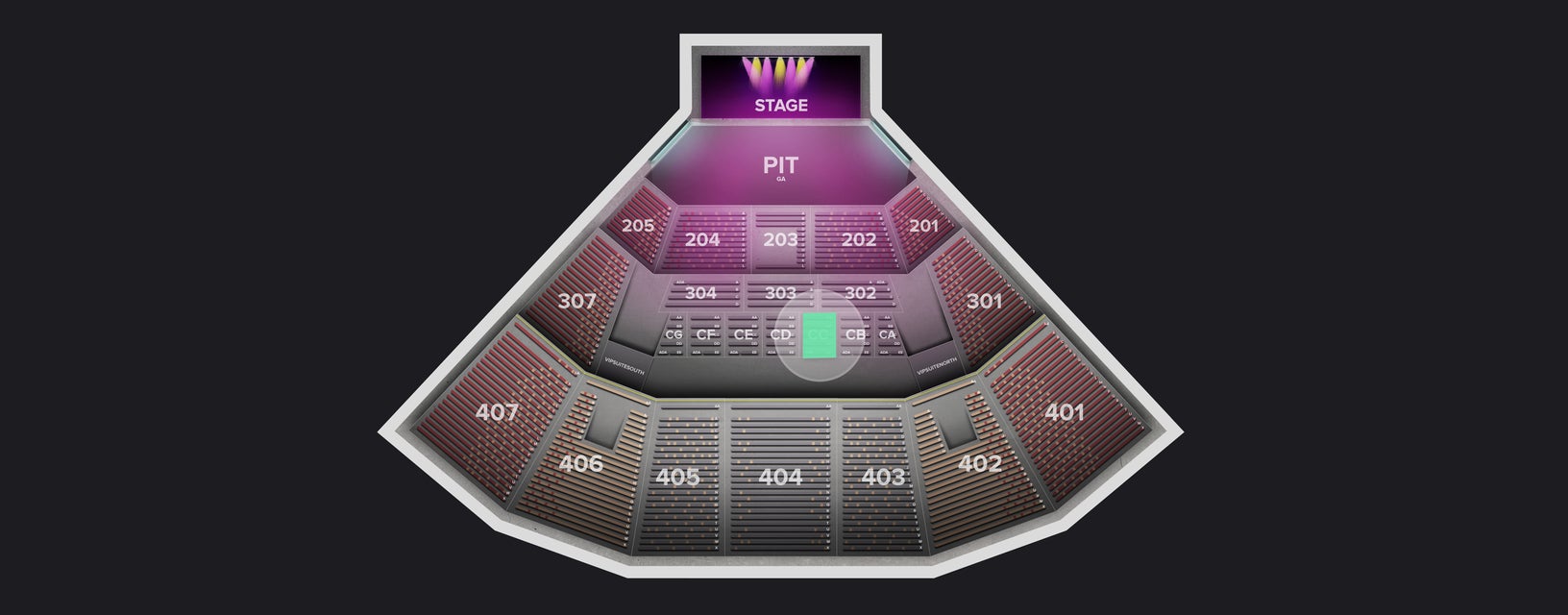 Seat view from Suites