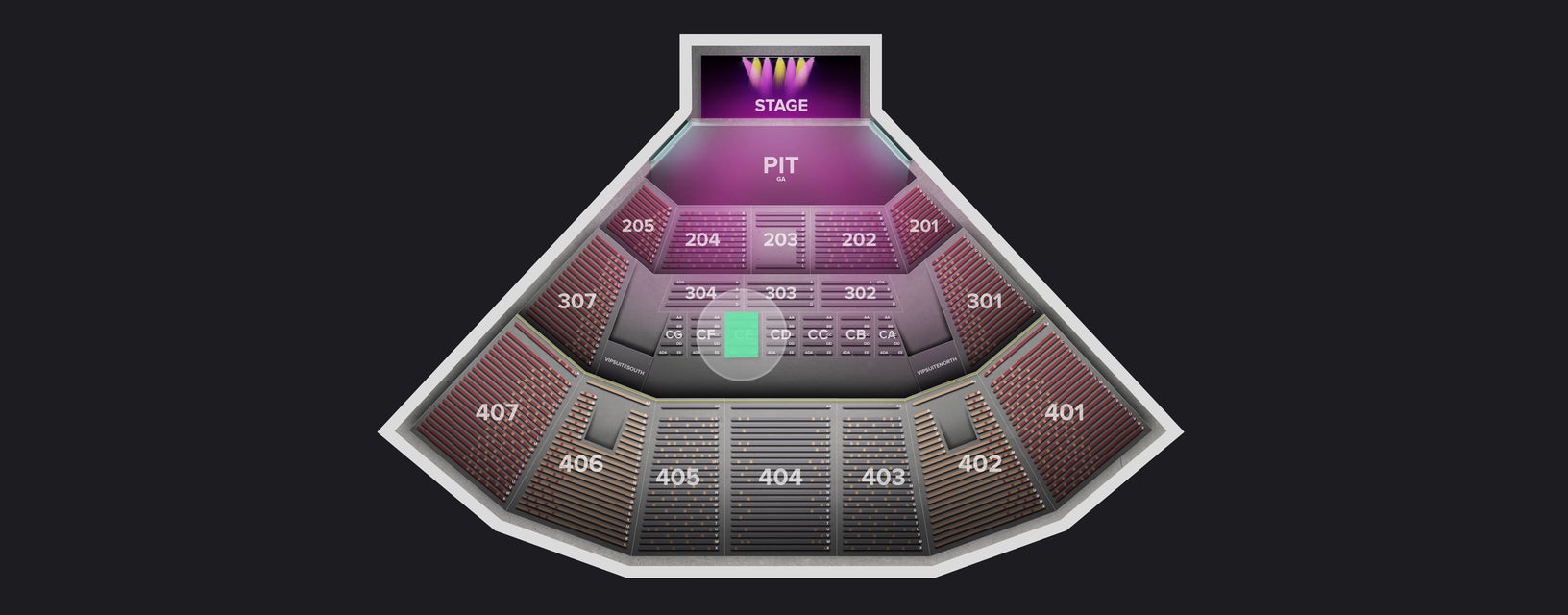 Seat view from Suites