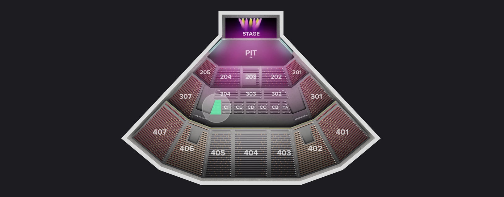 Seat view from Suites