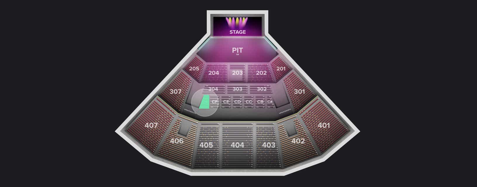 Seat view from Suites