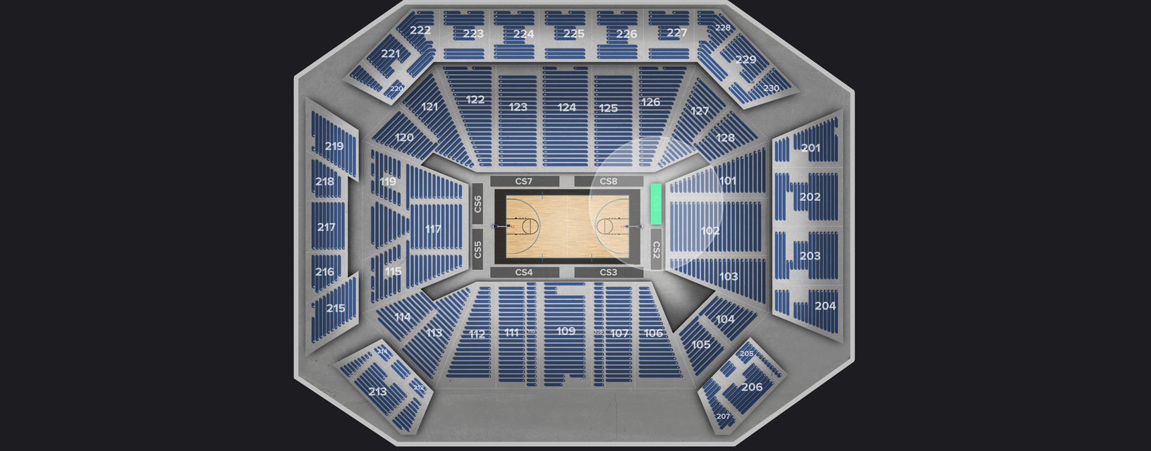 Seat view from Courtside