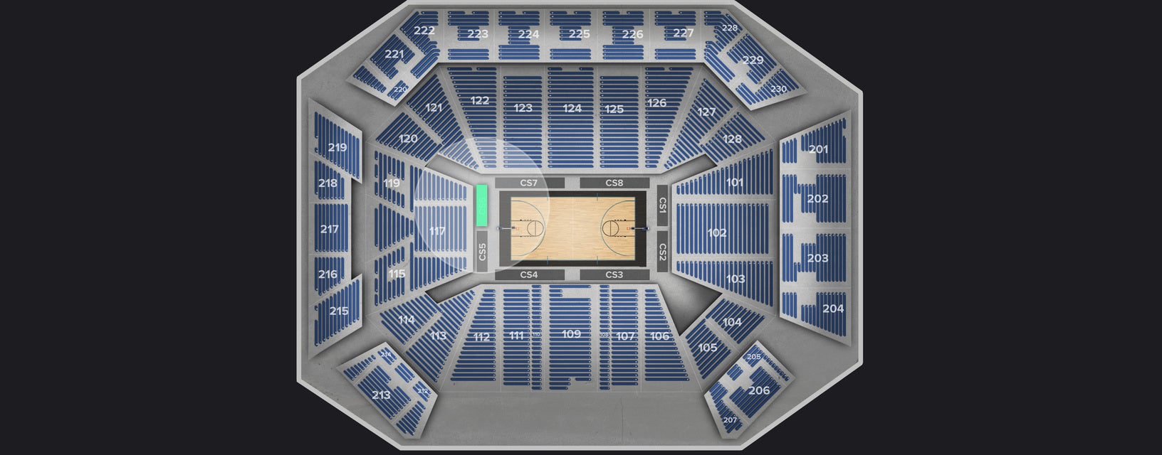 Seat view from Courtside