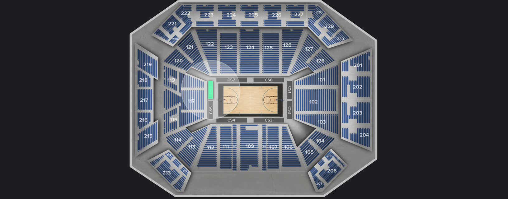 Seat view from Courtside