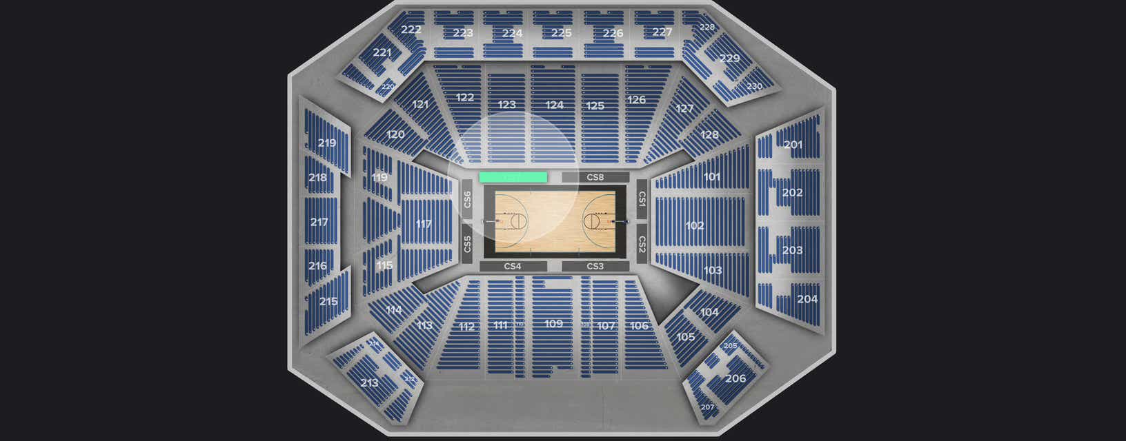 Seat view from Courtside