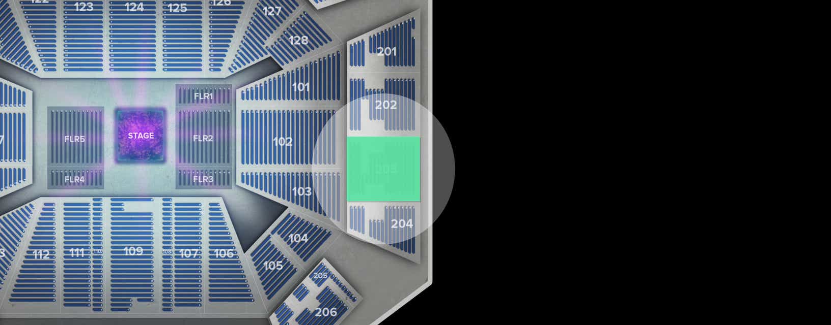 Seat view from Upper