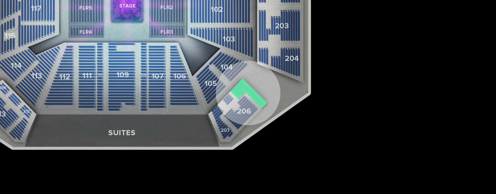 Seat view from Upper