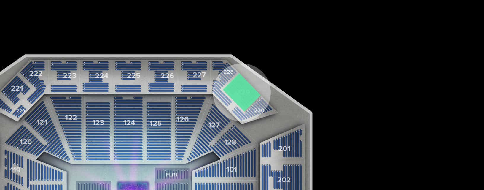 Seat view from Upper