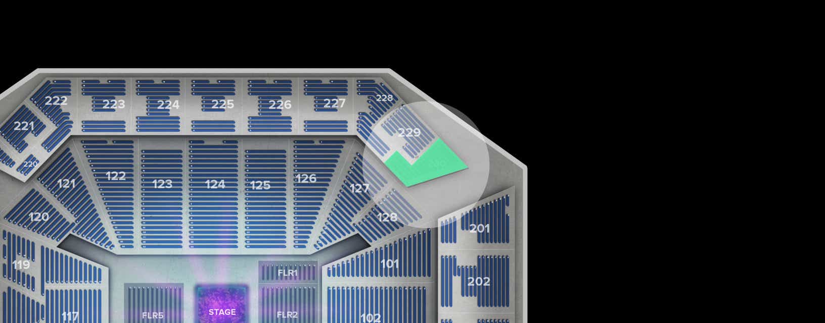 Seat view from Upper