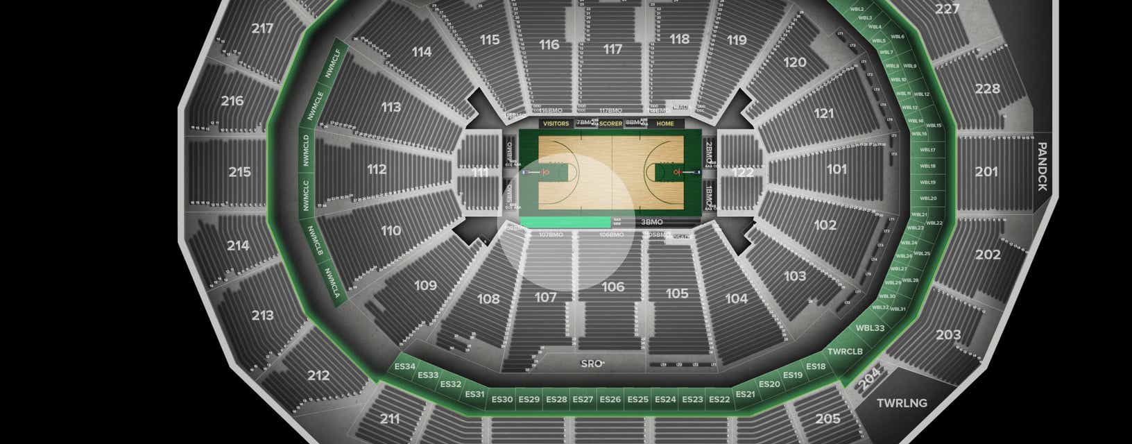 Seat view from Courtside