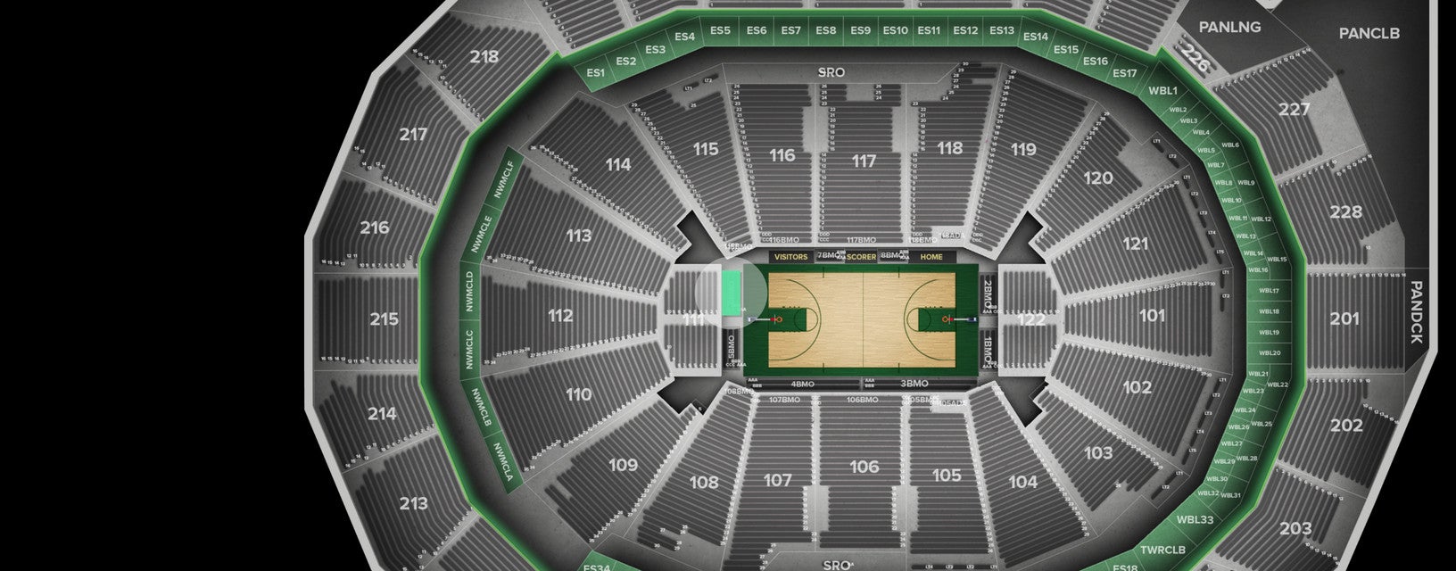 Seat view from Courtside