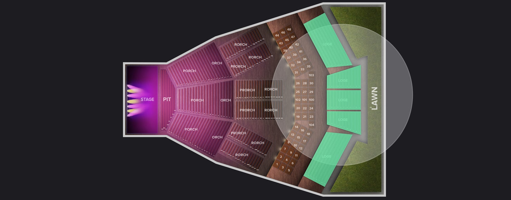 Seat view from Loge