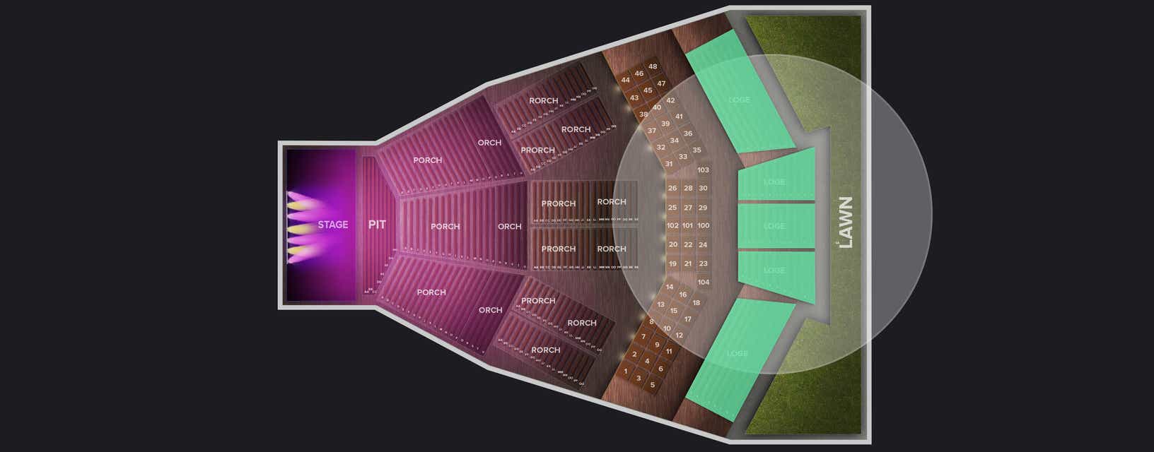 Seat view from Loge
