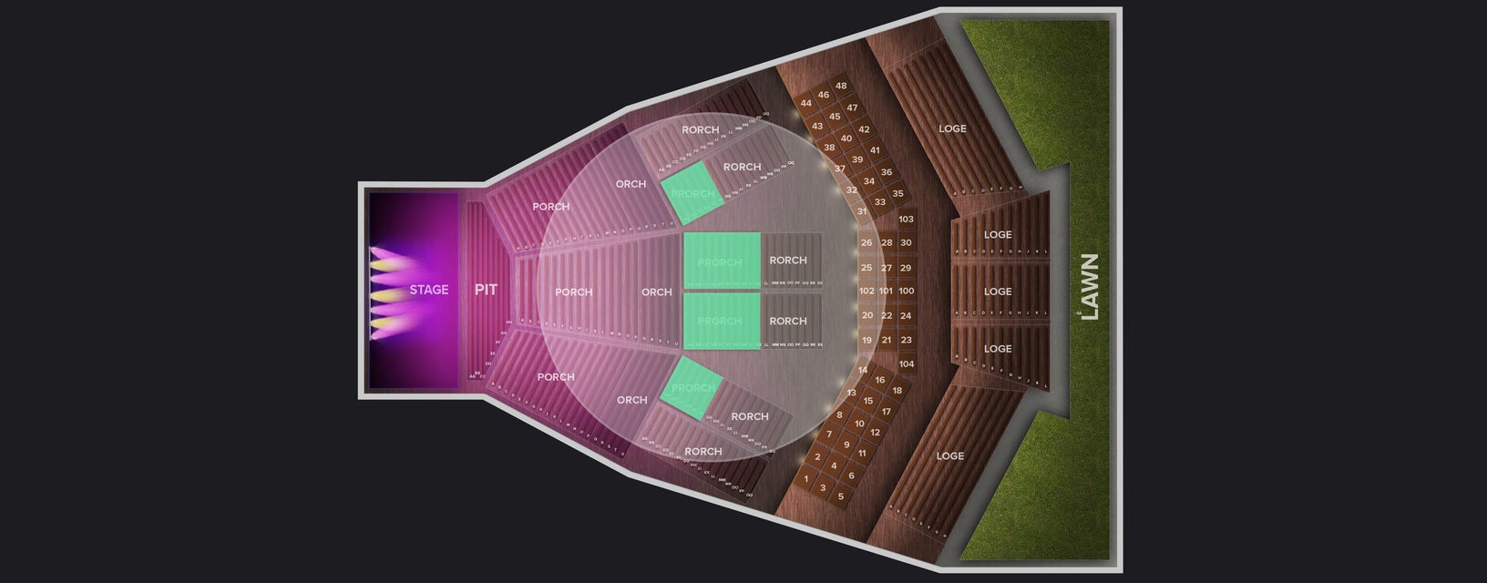 Seat view from Prime Rear Orchestra
