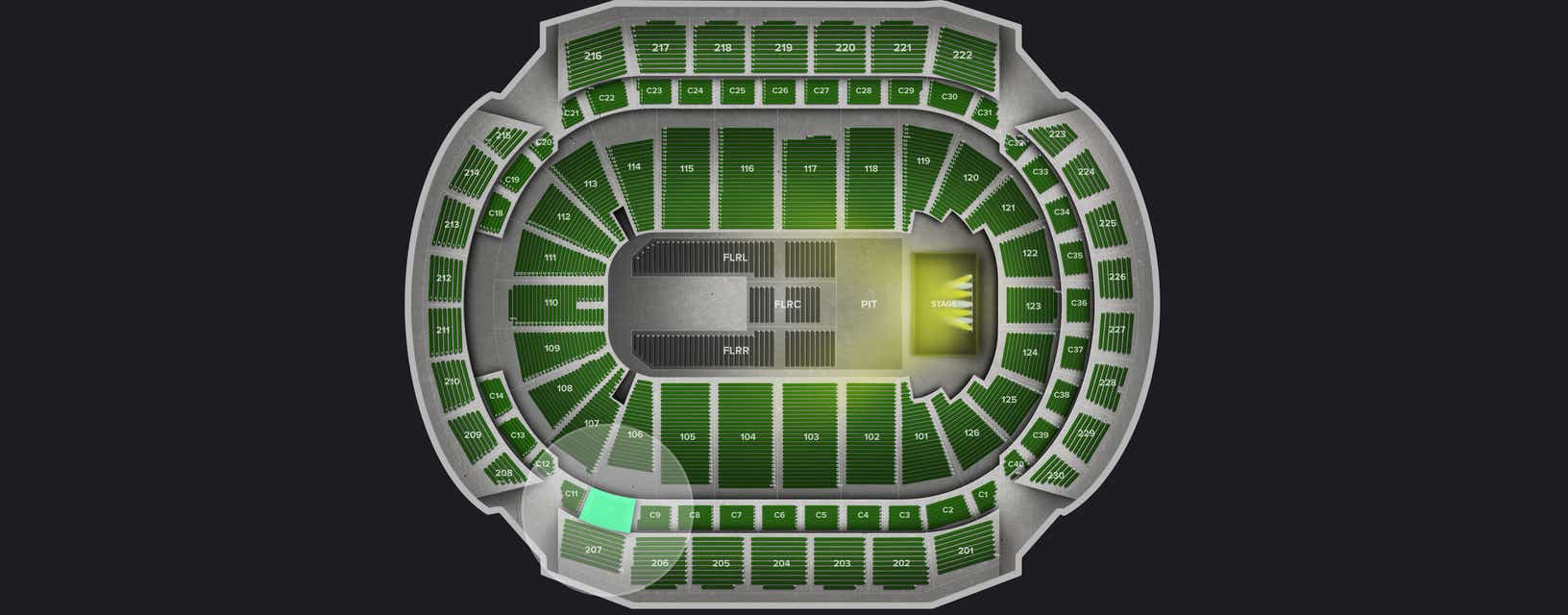 Seat view from Club