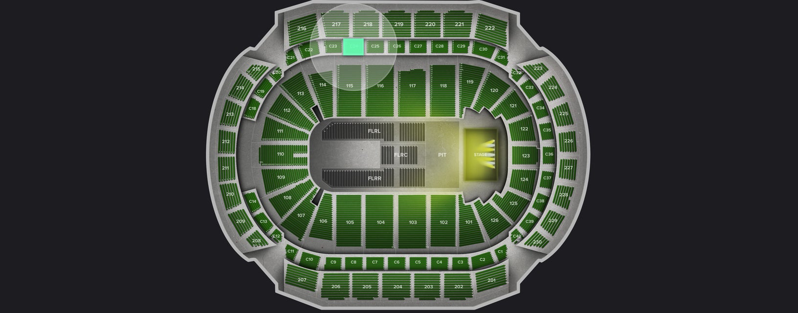Seat view from Club