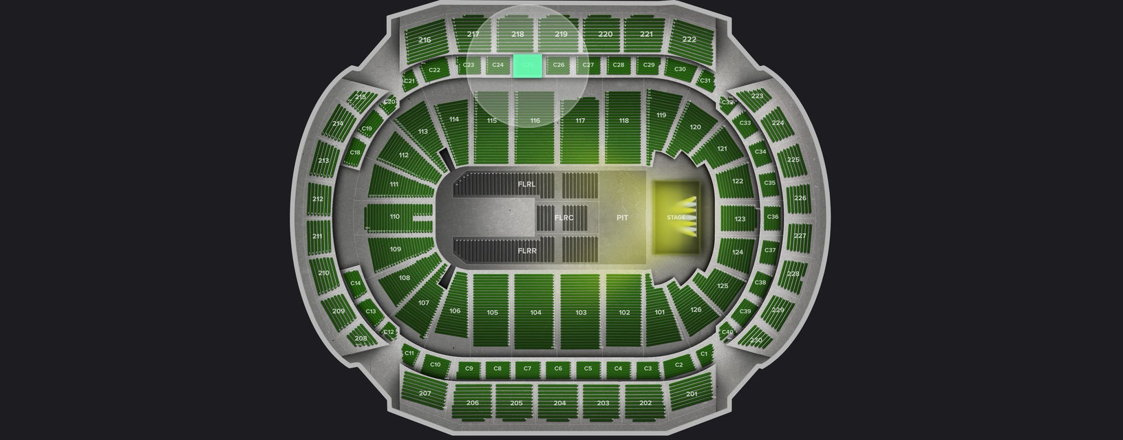 Seat view from Club