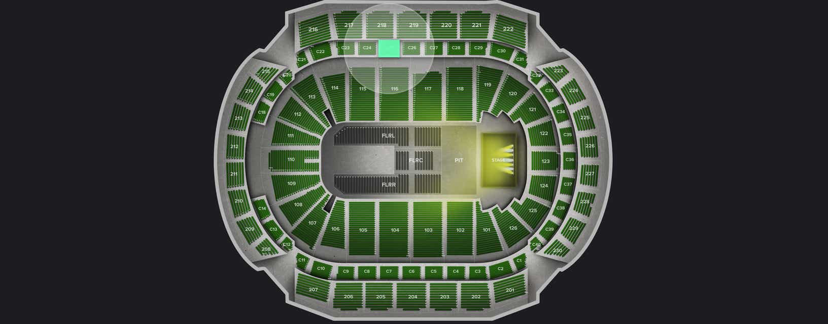Seat view from Club