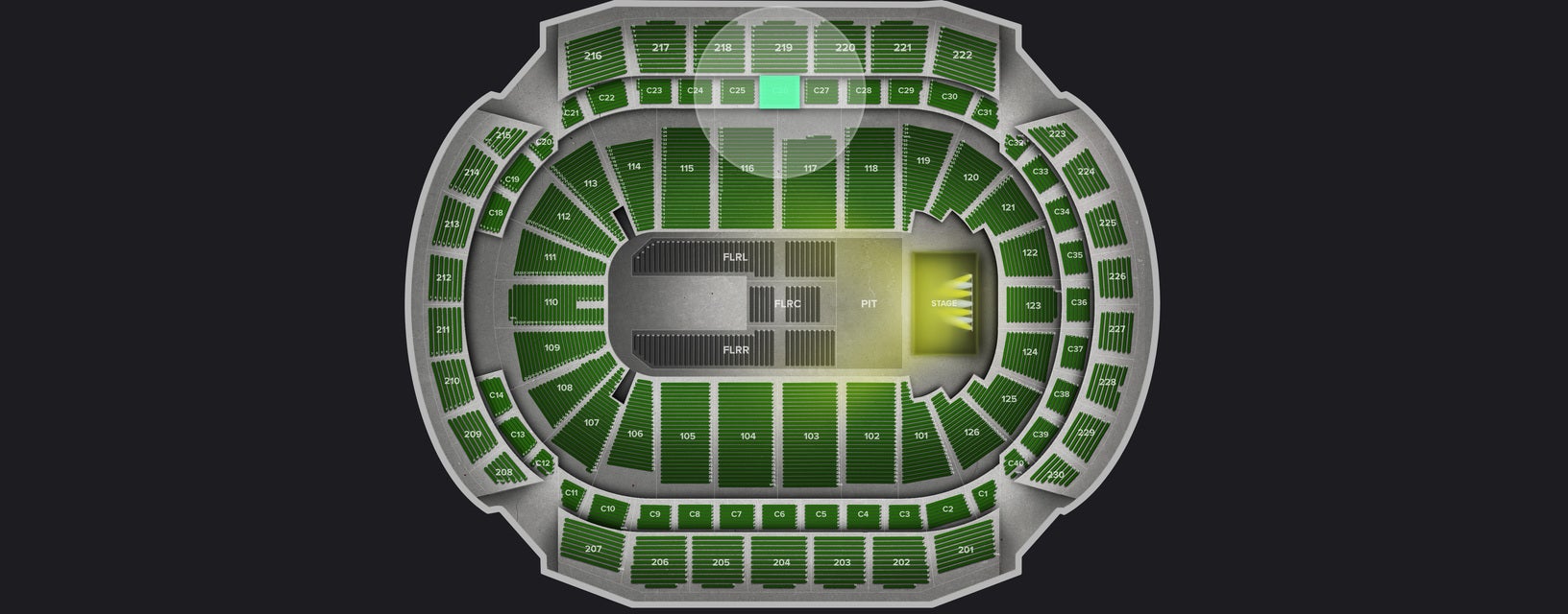 Seat view from Club